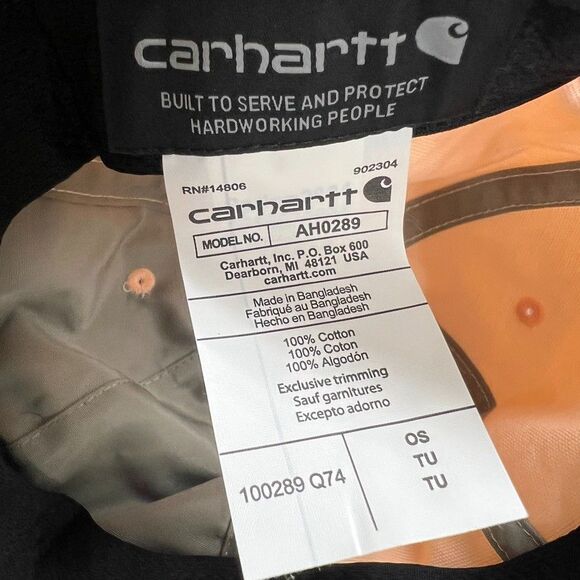 Carhartt Adjustable Strapback Light Pink Canvas Baseball Cap Hat Unisex One Size - Picture 8 of 10